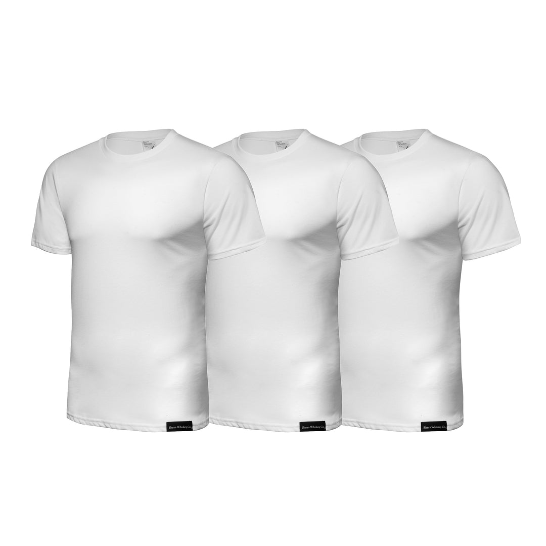 Sierra Whiskey Co Edc Tshirt 3 Pack Arctic White Mens Tshirt Bundle