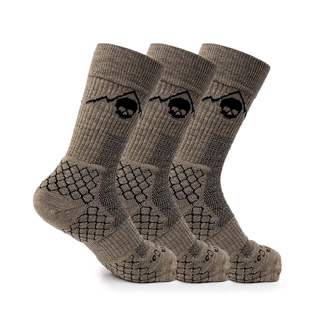 Sierra Whiskey Co Exfil Boot Sock 3 Pack Greyman Grey Back Merino Tactical Socks