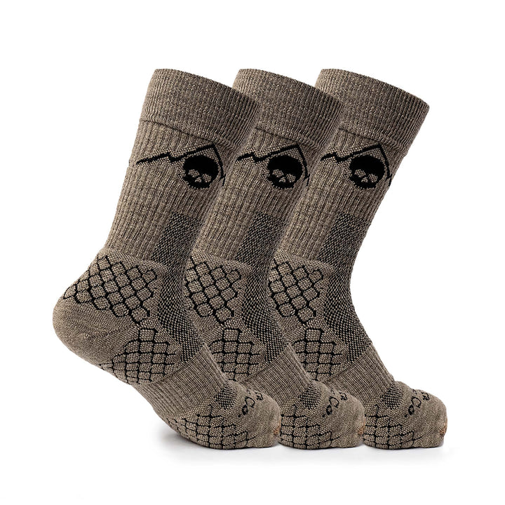 Sierra Whiskey Co Exfil Boot Sock 3 Pack Greyman Grey Back Merino Tactical Socks