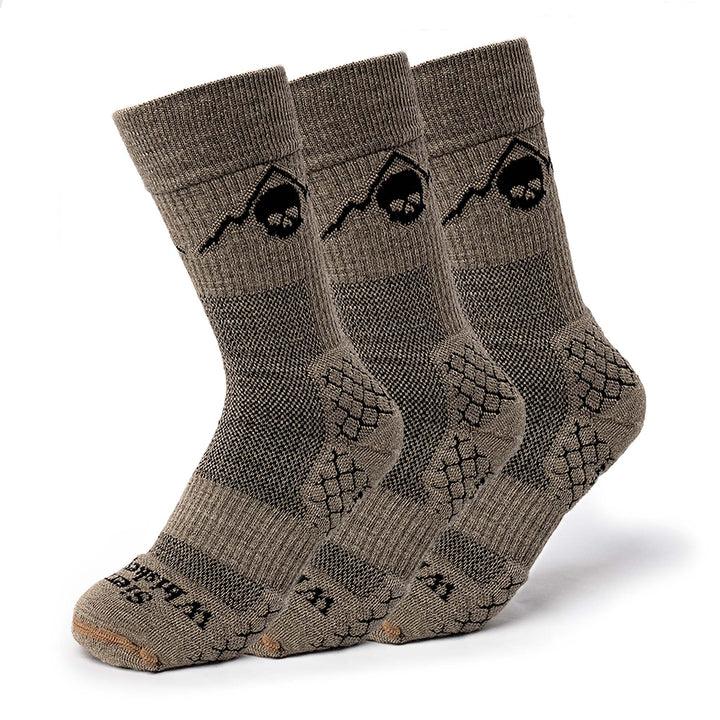 Sierra Whiskey Co Exfil Boot Sock 3 Pack Greyman Grey Front Merino Tactical Socks