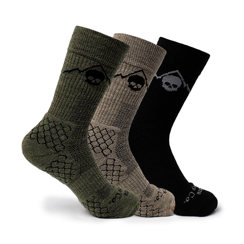 Sierra Whiskey Co Exfil Boot Sock 3 Pack Tactical Spumoni Merino Tactical Socks Back