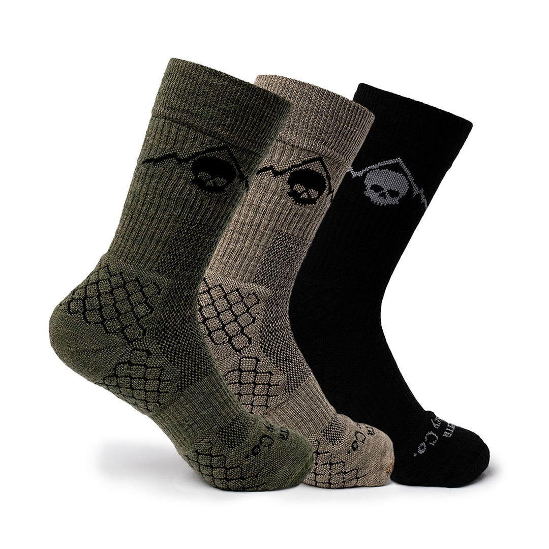 Sierra Whiskey Co Exfil Boot Sock 3 Pack Tactical Spumoni Merino Tactical Socks Back