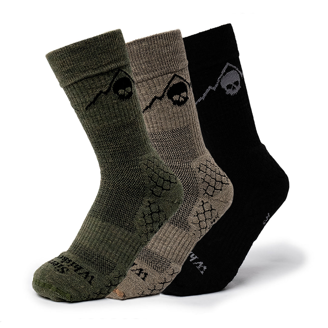 Sierra Whiskey Co Exfil Boot Sock 3 Pack Tactical Spumoni Merino Tactical Socks Front