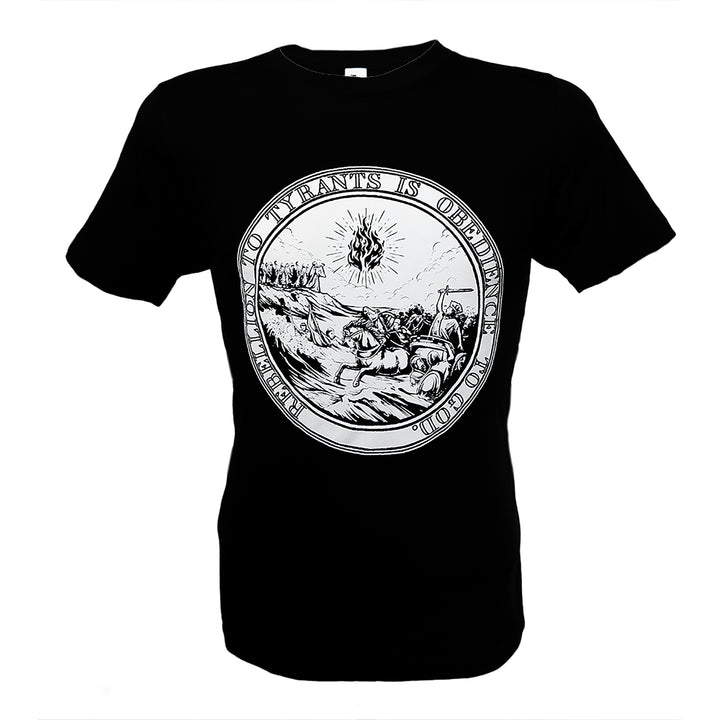 Sierra Whiskey Co Great Seal Tshirt Black Mens Tshirt Front
