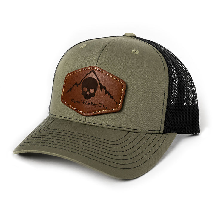Sierra Whiskey Co Leather Patch Hat Reptile Green Richardson 112 Hex