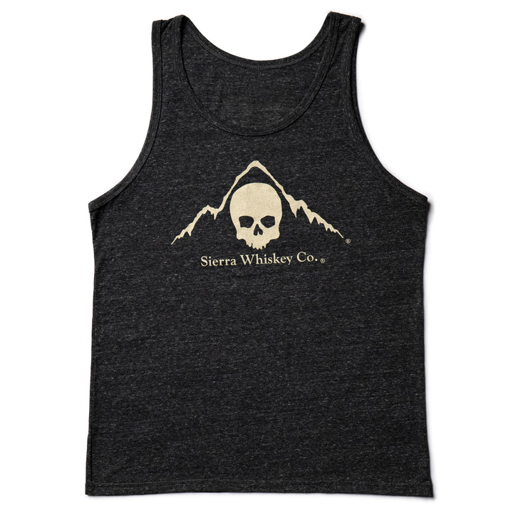 Sierra Whiskey Co Logo Tank Diesel Smoke Heather Mens Tank Front