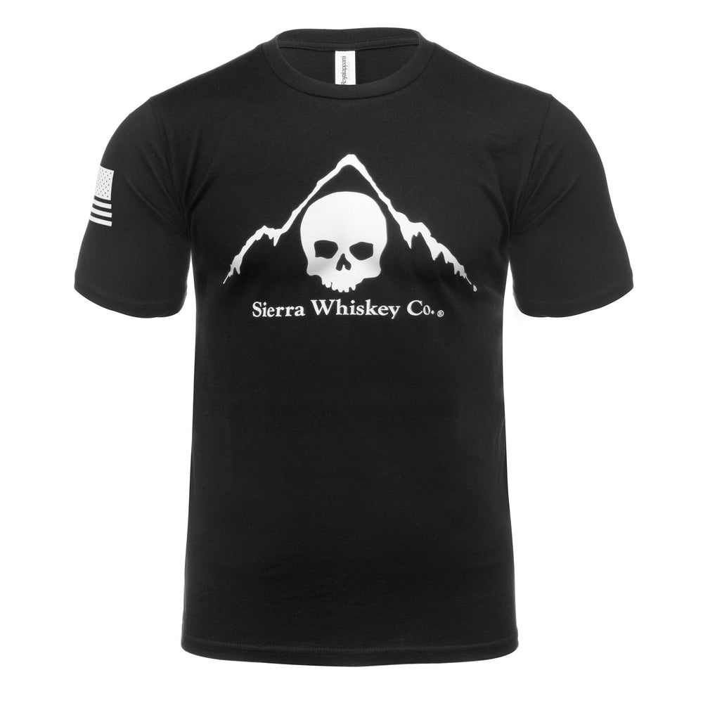 Sierra Whiskey Co Logo Tshirt Night Ops Black Mens Tshirt Front