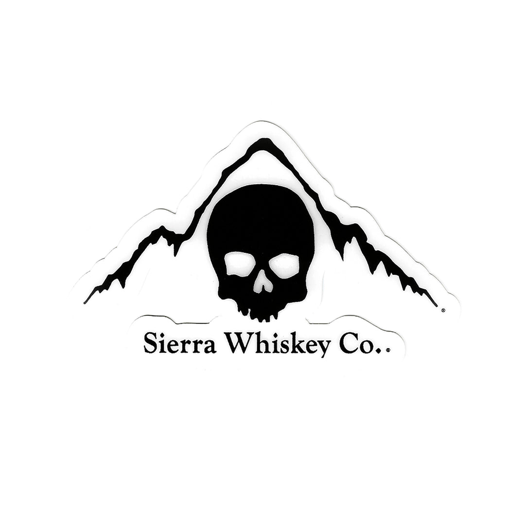 Sierra Whiskey Co Skull Mountain Die Cut Decal