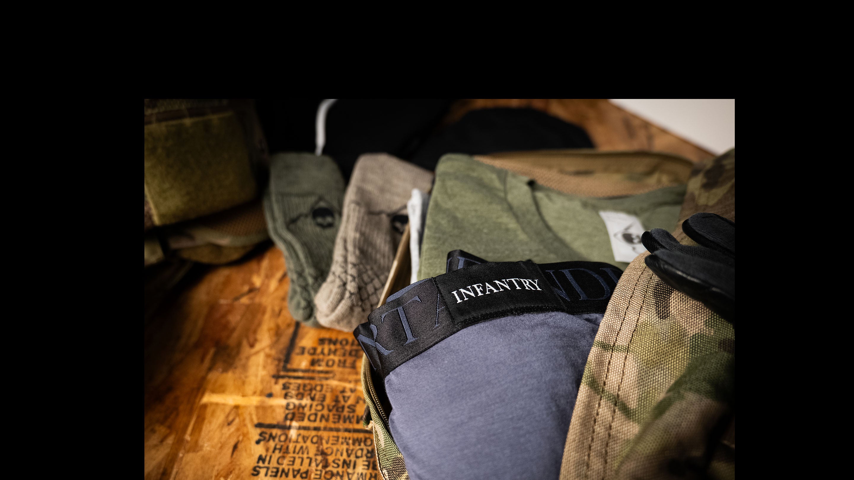 Sierra Whiskey Co Undertac Infantry tactical underwear waistband with gear and apparel flat lay