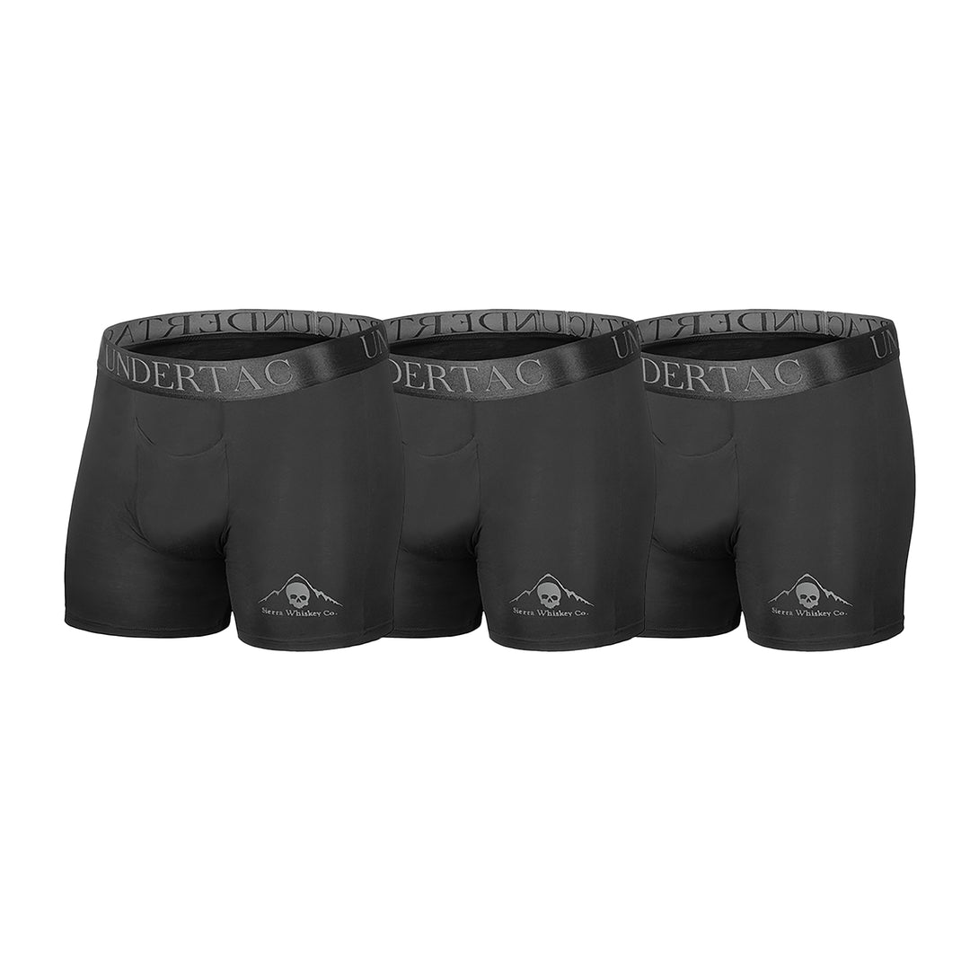 Undertac Infantry 3 Pack Night Ops Black Mens Underwear Bundle